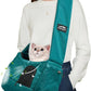 Dog Sling Carrier for Small Pets, Hands-Free Cat Carrier Pouch up to 8.8 lb, Cat Sling with Safety Strap and Pockets, Ideal for Travel and Daily Use, Peacock Blue