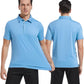 Mens Polo Shirts Short Casual Solid Stylish Dry Fit Performance Designed Collared Golf Polo Shirts for Men