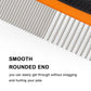 Metal Dog Comb and Cat Comb with Rounded Ends, Smooth Stainless Steel Teeth, Non-Slip Grip Handle for Removing Tangles and Knots in Greyhounds and Other Pets