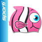Sporti Silicone Swim Cap for Kids, Unisex Youth Swimming Cap, Protection Bathing Caps for Your Children, Aged 2-10
