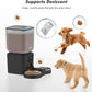 Automatic Cat Feeder for 2 Cats - 8L/34 Cups Large Capacity Auto Cat Food Dispenser with LCD Screen, 2 Food Trays, Timed Feeder, Up to 50 Portions 6 Meals Per Day, Keep Fresh