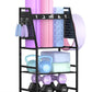 Mythinglogic Dumbbell Rack for Home Gym, Weight Rack for Dumbbells, Multifunctional Yoga Mat Holder for Barbell plates and Kettlebells, Home Gym Storage Rack with Casters