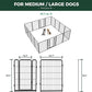 FXW Homeplus Unleashed Indoor Dog Playpen - Stress-Free and Safe Play, Heavy Duty 40 Inch 16 Wire Panels Dog Pen for Medium and Large Dogs, Black│Patented
