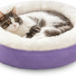 Love's cabin Round Donut Cat and Dog Cushion Bed, 20in Pet Bed for Cats or Small Dogs, Anti-Slip & Water-Resistant Bottom, Super Soft Durable Fabric Pet beds, Washable Luxury Bed Lavender