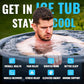 Inflatable Ice Bath Tub for Athletes - Cold Plunge Tub Compatible Water Chiller, Insulated Lid, EVA Groundsheet, Backpack, 115 Gallon, 59" L x 31.5" W x 23.6" H