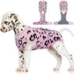 FUAMEY Recovery Suit for Dogs After Surgery,Soft Breathable Dog Bodysuit E-Collar & Cone Alternative Surgical Suit,Male Female Dog Neuter Spay Suits Anti Licking Wounds Onesie Pink Leopard S