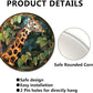 Lygond Metal Sign Tin Sign Circular Stained Glass Giraffe Funny Sign for Patio 12×12 Inches