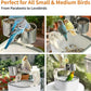 Bird Desktop Training Stand with Detachable Stainless Steel Double Bowls Feeder-Portable Bird Perches Stand with Detachable Base for Parakeets, Lovebirds&Medium-Sized Birds, Parakeet Cage Accessories