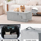 Made4Pets Dog Steps for Bed, Extra Wide Dog Stairs for High Bed Couch Sofa, 35D Foam Pet Steps for Small Dogs and Cats, Non-Slip Bottom Pet Stairs, Light Grey, 4 Steps