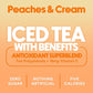Ryl Iced Tea, Peaches & Cream Tea, Antioxidant Superblend, Zero Sugar, Low Carb, Zero Calorie Iced Tea, 16.0 Fl Oz (12-Pack)
