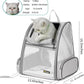 Texsens Pet Backpack Carrier for Small Cats Dogs | Ventilated Design, Safety Straps, Buckle Support, Collapsible | Designed for Travel, Hiking & Outdoor Use (Light Gray)