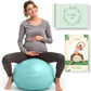 Trideer Pregnancy Birthing Ball - 1.7mm Extra Thick Yoga Ball for Maternity, Labor, Exercise, Physio, Recovery - Guide & Baby Memory Book Included - 440LB Anti-Burst & Non-Slip Stability