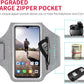 Running Armband with Earphone Bag Cell Phone Armband for iPhone 16 15 Pro 14 Plus 13 11 XR XS, Galaxy S24/S10 Water Resistant Sports Phone Holder Case & Zipper Slot Car Key Holder for 6.7 inch Phone