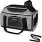 Petskd Top-Expandable Pet Carrier 17x12x8.5 Inches JetBlue Allegiant Spirit Airline Approved, Soft-Sided Carrier for Small Cats and Dogs with Locking Safety Zippers and Anti-Scratch Mesh(Grey)