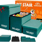 Dog Stairs with Storage 18" H, 3-Step Wider Dog Steps for Small/Medium/Large Old Dogs Cats, Folding Sturdy Pet Stairs for Climbing Bed Couch, Ramp for Car Hold Up to 200 lbs, Dark Green