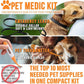 EVERLIT Pet Medic First Aid Kit | 95 Pcs Vet-Approved Medical, Outdoor & Emergency Supplies for Dogs, Cats, Animal Care | Travel-Friendly Compact Bag for Home, Car and Travel (Valentine Lace)