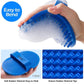 Lilpep Dog Bath Brush, Rubber Pet Shampoo Brush with Silicone Bristles for Massaging Grooming, Removing Short Haired Dogs Cats Shedding, Tangles and Dead Undercoat(Red, plum brush)