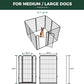 FXW Homeplus Unleashed Indoor Dog Playpen - Stress-Free and Safe Play, Heavy Duty 45 Inch 8 Wire Panels Dog Pen for Large Dogs, Black│Patented