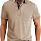 Men's Casual Polo Shirts Classic Button Basic Short Sleeve Shirt Solid Color Cotton Tees Golf Stylish Tops