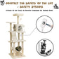 MWPO 63.8 inches Multi-Level Cat Tree for Large Cats with Sisal-Covered Scratching Posts, Padded Platform, Hammock and Condo,Stable Cat Tower Cat Condo Pet Play House-Beige