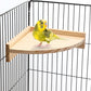 Wettarn 6 Pcs Bird Perch Platform Bird Corner Parrot Perch Corner Wooden Stand Sector Playground Cage Accessories Shelf for Parakeet Conure Cockatiel Budgie Gerbil Rat(7.1 x 7.1 Inch)