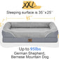 Washable Orthopedic Large Dog Bed - Extra Large Dog Beds with Bolsters Removable Orthopedic Foam Support Dogs Bed Waterproof Cover Non-Slip Bottom Pet Beds