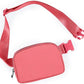 ODODOS Unisex Mini Belt Bag with Adjustable Strap Small Fanny Pack for Workout Running Traveling Hiking, Raspberry