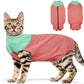 Cat Recovery Suit Female, Breathable Onesie After Surgery Female for Abdominal Wounds or Skin Diseases, Anti-Licking Full Body Cat Surgery Recovery Suit, E-Collar Alternative Wear