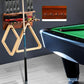 Wall Mount Pool Stick Holder - Billiards Pool Cue Rack Hardwood Pool Cue Set Holder for 8 Cues Sticks Storage Pool Table Accessories Equipment Organizer