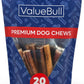 ValueBull Bully Sticks for Large Dogs, Super Jumbo 6 Inch, 25 Count - All Natural, Grass Fed, Single Ingredient, Long Lasting Dog Treats for Aggressive Chewers