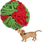 Puppy and Small Breed Snuffle Interactive Foraging Dog Puzzle Ball Toy Christmas Green and Red