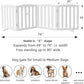 ZJSF Foldable Freestanding Indoor Dog Gate for House Wood White Long Pet Gates Dog Fence for Stairs Puppy Gates for Hallways,Pet Fence, Puppy Gate,Support Feet Included 24 "Height-4 Panels