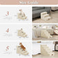 GGIB Dog Stairs for Small Dogs Pet Stairs for Sofa Couch Dog Ramp Pet Steps with Removable Washable Cover, Beige, 13" H, 3-Step