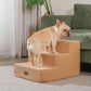 Made4Pets Dog Stairs for Small Dogs, Extra Wide Dog Steps for Bed Couch Sofa and Chair, 35D Foam Pet Steps for Small Dogs and Cats, Non-Slip Bottom Pet Stairs, Tan, 3 Steps