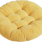 Tiita Floor Pillows Cushions Round Chair Cushion Outdoor Seat Pads for Sitting Meditation Yoga Living Room Sofa Balcony 22x22 Inch, Yellow