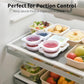 20 Sets Reusable Snack Containers with Lids & 20 Sporks – Double Compartment for Portion Control, BPA-Free Leak-Proof Dipping Containers for Meal Prep, Travel, and Outdoor Snacks (White)