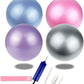 Pilates Ball 9 inch with Pump 5.2oz for Exercise Home Workout Physical Therapy Yoga