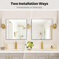 28x28 Inch Black Bathroom Mirror for Wall, Aluminum Frame Rectangle Rectangular Vanity Mirror, Modern Large for Bedroom, Living Room, Horizontal or Vertical