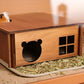Hamster Multi Chamber Maze Hideout: Wooden Maze Tunnel House Exploring Toys for Hamster Gerbils Mice Guinea Pig Chinchillas, Small Animals Hideout and House - Brown