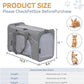 ‌Petsfit Airline Approved Pet Carrier for Small Cats, 16.5x8.6x11 TSA Approved Carrier, with Removable Dual-Sided Padding (2-Way Placement) - Fits Under Most Airplane Seats, Escape Proof (Gray)