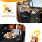 Car Seat Booster for Dog: High-Support Memory Foam Pet Car Seat for Small/Medium Dogs Under 35lbs with Elevated Cushion, Pockets - Detachable Washable Puppy Travel Bed for Driving(Black/Grey)