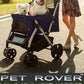 HPZ Pet Rover Premium Heavy Duty Dog/Cat/Pet Stroller Travel Carriage With Convertible Compartment/Zipperless Entry/Reversible Handle/Pump-Free Rubber Tires for Small, Medium, Large Pets-Midnight Blue