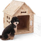 Dog House Indoor for Small Dogs or Cats, Cozy Wooden Design, Small Indoor Bed House, with Air Vents and Elevated Floor Warm Dog Cave