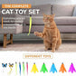 PAWSITIVE Interactive Cat Toys - Retractable Feather Wand with Refill Set 12PCS - Perfect for Indoor Cats to Chase, Exercise & Bond with Their Owners