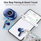 Wireless Earbuds, 2025 Bluetooth 5.4 Headphone 3D Stereo Bass Ear Bud, 4 ENC Noise Cancelling Mic, 40+Hrs USB-C in-Ear Earphone, IP-X7 Waterproof Headset Sport Workout Gym for Laptop Pad Android iOS