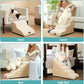 Dog Stairs for Small Dogs 19.7" H, Curved Dog Step for Puppy, Older or Cat, Medium Pet Ramp for Sofa, Couch or Bed, Ladder with High Density Foam, 15.7x28.3x19.7 inch, 4 Step, Beige