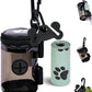 Dog Waste Bag Dispenser Poop Bag Dispenser for Leash Accessory dog Poop Bag Holders Fits Dog Leash Include Hand Free Holder, Clear, No-PUXYB