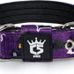 TSPRO Tactical Dog Collar 1.25 Inch Wide Thick Dog Collars with Heavy Duty Metal Buckle, Durable, Strong, Adjustable for Small Dogs (Halloween Purple S)