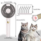 Cat Steam Brush For Shedding, Steamy Dog Grooming Brush With 2-Speed Spray, Blue Light And Release Button, Rechargeable Water Pet Hair Brushes Wet Self Cleaning Cat Spa Brush Cat Comb (White)