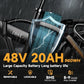1000W Folding Electric Bike, 48V 20AH Large Removable Battery E Bike, 30+MPH, 80 Miles Max Range, 20" Fat Tire Electric Bike for Adults, Adult Electric Bicycles for Commute Beach Snow